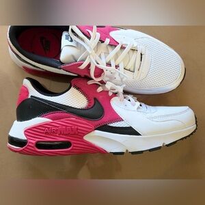 Nike Women's Air Max White and Pink Sneakers